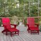 Flash Furniture Red Adirondack Chairs with Ottoman-Cupholder, 2PK 2-LE-HMP-1044-110-RD-GG - alternate 1